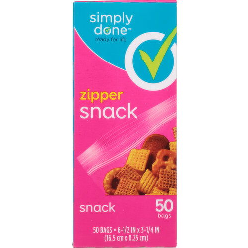 Simply Done Snack Bags, Zipper