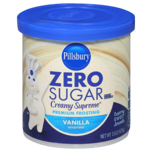 Pillsbury Frosting, Zero Sugar, Vanilla, Premium