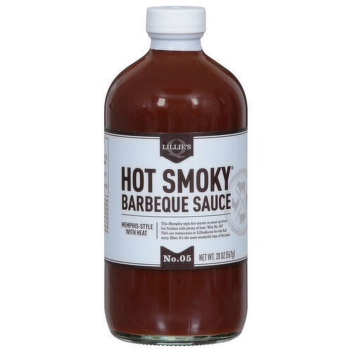 Lillie's Q Barbeque Sauce, Hot Smoky, Memphis-Style with Heat, No. 05