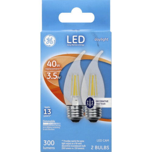 GE Light Bulbs, LED, Daylight, 3.5 Watts