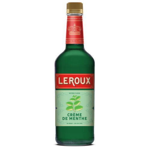 Leroux Mint Creme de Menthe Liqueur, 750 ml    