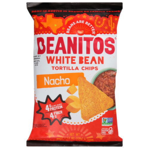 Beanitos Tortilla Chips, Nacho, White Bean