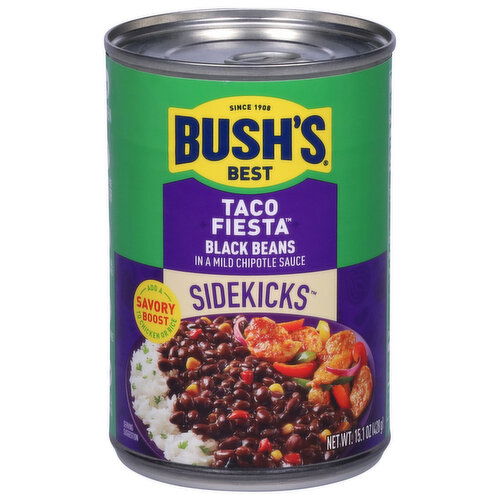 Bush's Best Black Beans, in A Mild Chipotle Sauce, Taco Fiesta