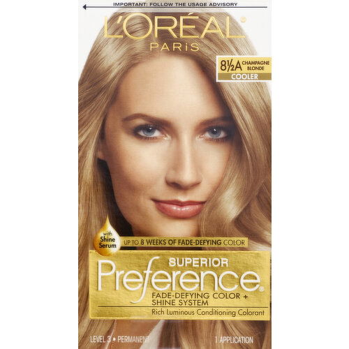 Superior Preference Permanent Haircolor, Cooler, Champagne Blonde 8-1/2A