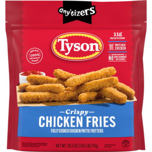 Tyson Frozen Crispy Chicken Fries, 26.5 oz Bag - 26.5 Ounce
