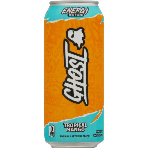 Ghost Energy Drink, Zero Sugar, Tropical Mango