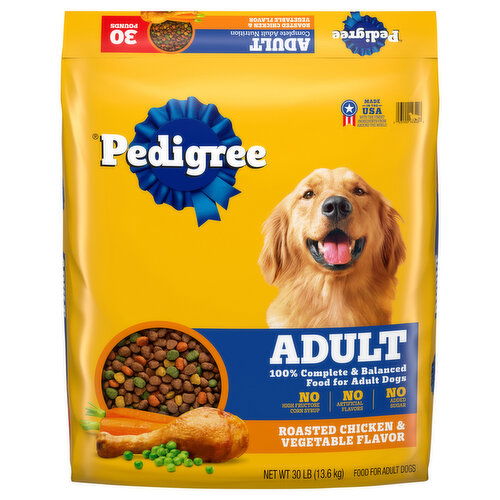 Pedigree Food for Dogs, Roasted Chicken & Vegetable Flavor, Adult