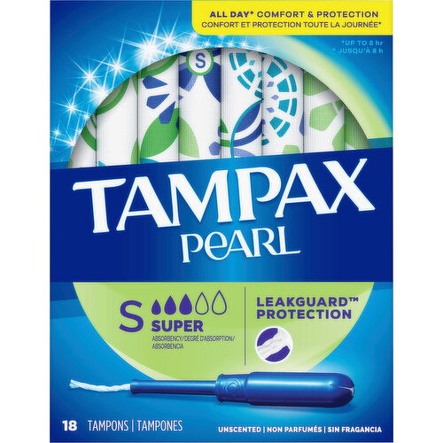 Tampax Tampons, Super Absorbency, Unscented