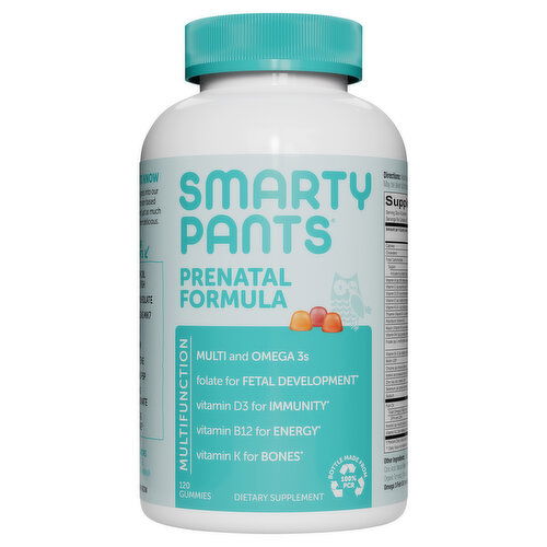 SmartyPants Prenatal Formula, Gummies, Lemon, Orange and Strawberry Banana