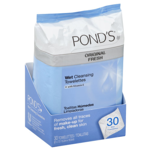 Pond's Cleansing Towelettes, Wet