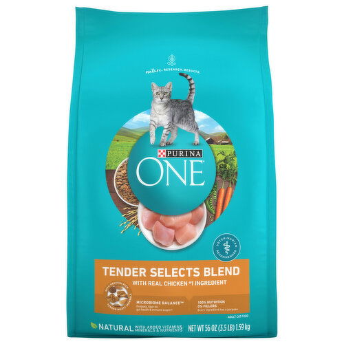 Purina One Natural Dry Cat Food, Tender Selects Blend With Real Chicken