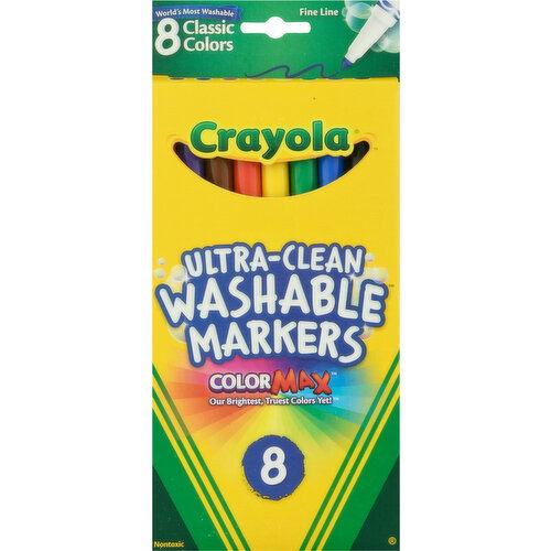 Crayola Washable Markers, Ultra-Clean, Classic Colors