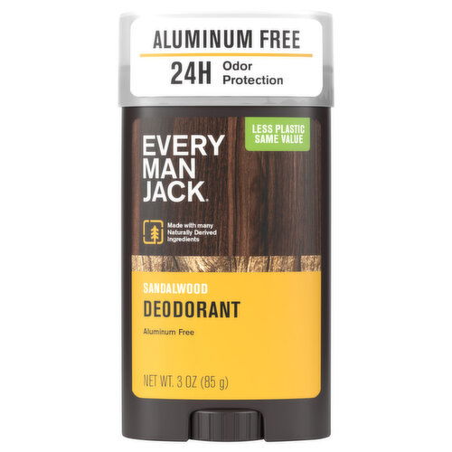 Every Man Jack Aluminum Free Sandalwood Deodorant - 3 Ounce