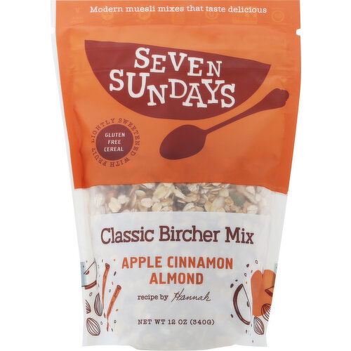 Seven Sundays Cereal, Apple Cinnamon Almond, Classic Bircher Mix