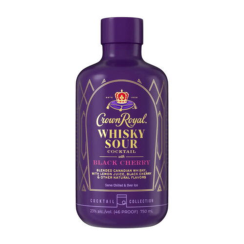 Crown Royal Black Cherry Citrus Whiskey Sour Cocktail, 750 ml - 750 Milliliter