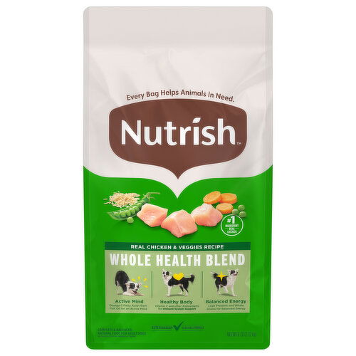 Nutrish Natural Adult Whole Health Blend Real Chicken & Veggies Recipe Food for Dogs - 6 Pound