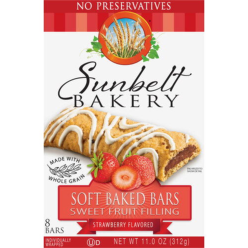 Sunbelt Bakery Soft Baked Bars, Strawberry Flavored