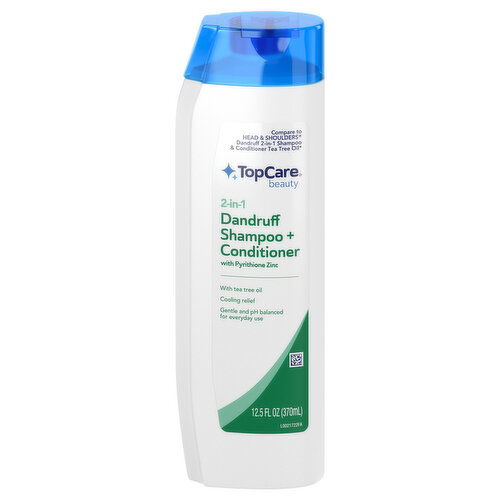 TopCare Shampoo + Conditioner, with Pyrithione Zinc, Dandruff, 2-in-1 - 12.5 Fluid Ounce