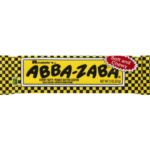 Abba Zaba Taffy, Peanut Butter Center, Chewy - 2 Ounce