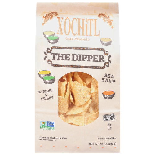 Xochitl White Corn Chips, Sea Salt, The Dipper