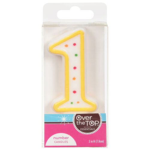 Over the Top Candles, Number - 1 Each