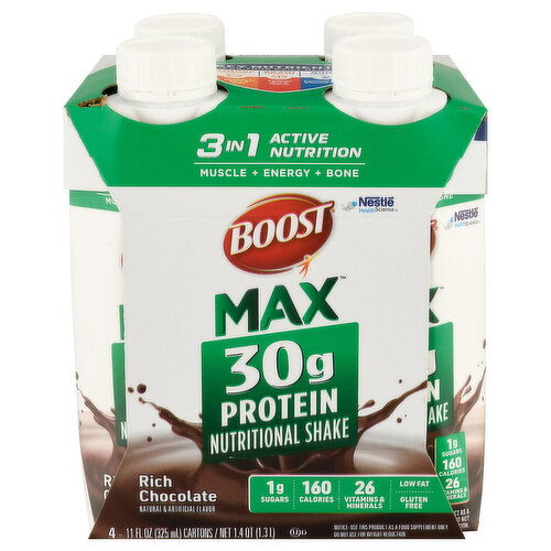 Boost Rich Chocolate Nutritional Shake - 4 Each