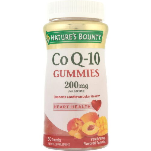 Nature's Bounty CoQ-10, 200 mg, Gummies, Peach Mango Flavored