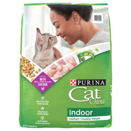 Cat Chow Cat Food, Chicken, Indoor, Hairball + Healthy Weight,  Adult