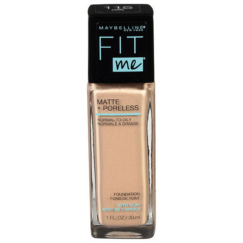 Fit Me Foundation, Matte + Poreless, Ivory 115