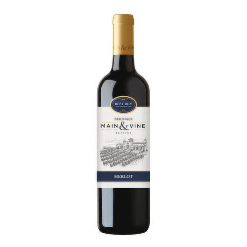 Beringer Main & Vine Merlot California Red Wine, 750 ml    