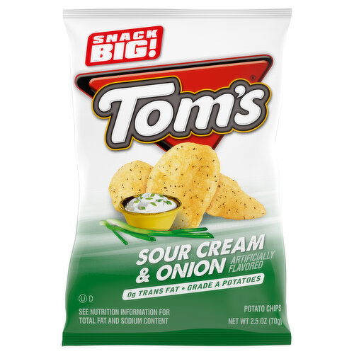 Tom's Potato Chips, Sour Cream & Onion