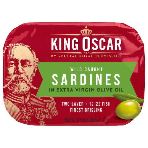 King Oscar Sardines, in Extra Virgin Olive Oil, Wild Caught