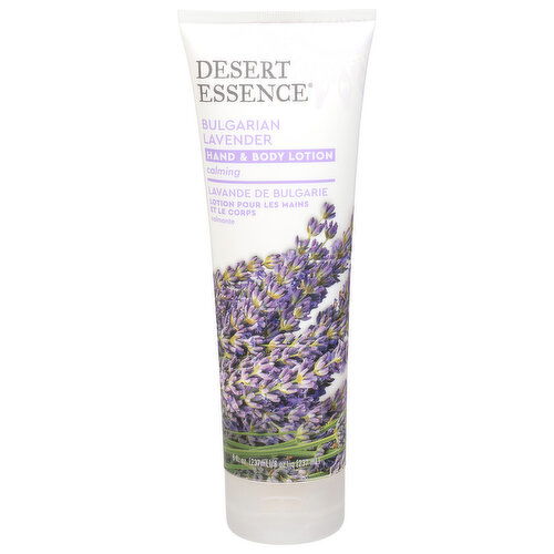 Desert Essence Lotion, Hand & Body, Calming, Bulgarian Lavender