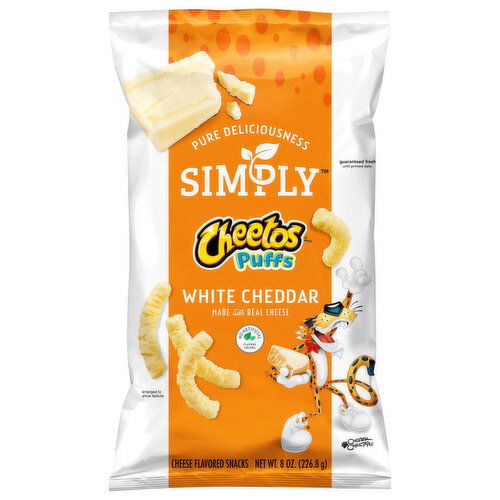 Simply Cheese Flavored Snacks, White Cheddar, Puffs