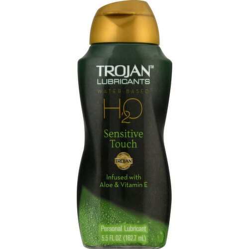 Trojan Personal Lubricant, Water-Based, H2O, Sensitive Touch