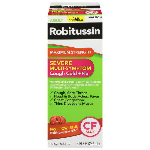 Robitussin Cough Cold + Flu, Maximum Strength, Severe, Multi-Symptom