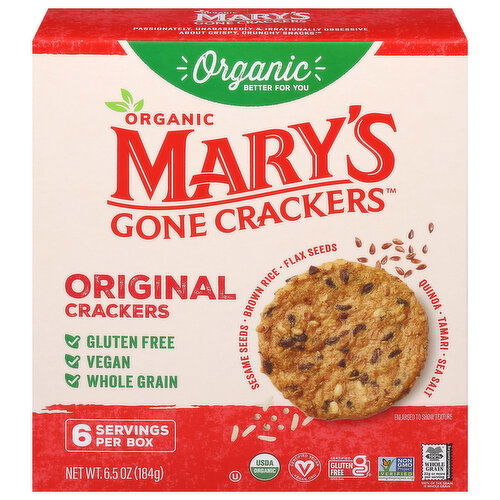 Mary's Gone Crackers Crackers, Organic, Original