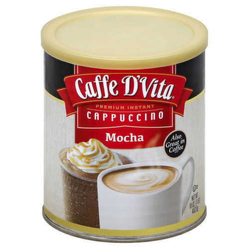 Caffe D Vita Cappuccino, Premium Instant, Mocha