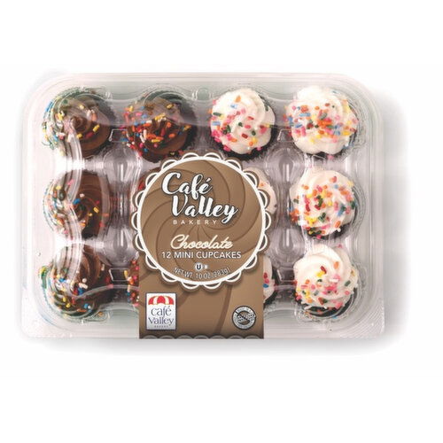 Cafe Valley Bakery 12ct Everyday Chocolate Mini Cupcakes