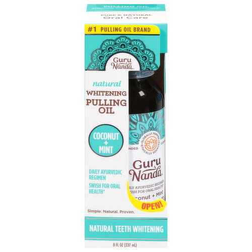 Guru Nanda Pulling Oil, Natural, Coconut+Mint, Whitening