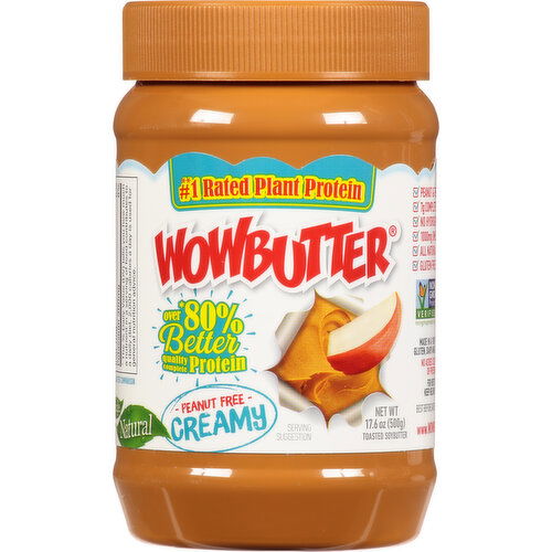 Wowbutter Toasted Soybutter, Peanut Free, Creamy