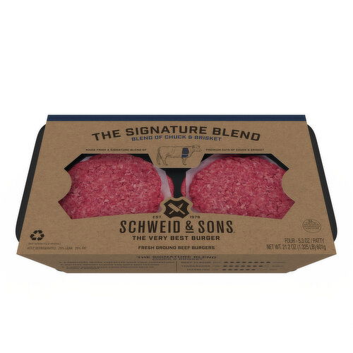 Schweid & Sons The Signature Series Chuck Brisket Patty 5.3 oz 