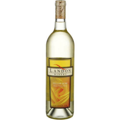 Landon Winery Sweet White Yellow Rose Blend Texas Wine, 750 ml    