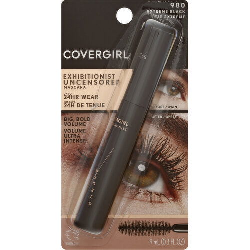 CoverGirl Mascara, Uncensored, Extreme Black 980