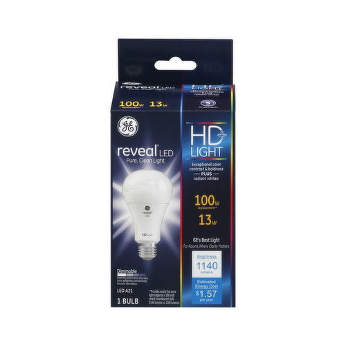 Ge Reveal - Light Bulb, LED, HD+ Light, 13 Watts - 1 Each