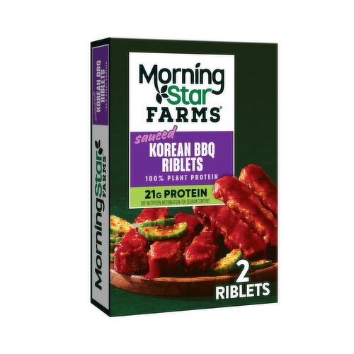 MorningStar Farms Vegan Sauced Riblets, Korean BBQ - 10 Ounce