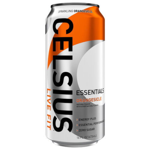 Celsius Energy Drink, Orangesicle, Essentials