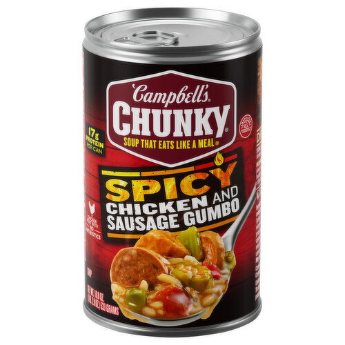 Chunky Soup, Chicken and Sausage Gumbo, Spicy