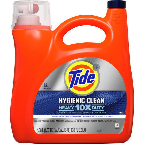 Tide + Detergent, Original, Hygienic Clean, Heavy 10X Duty