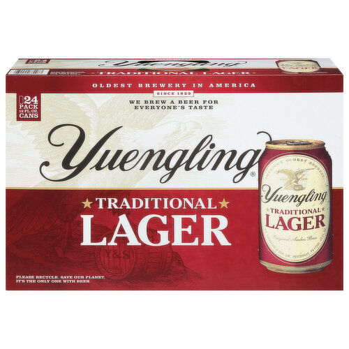 Yuengling Beer, Traditional Lager, 24 Pack